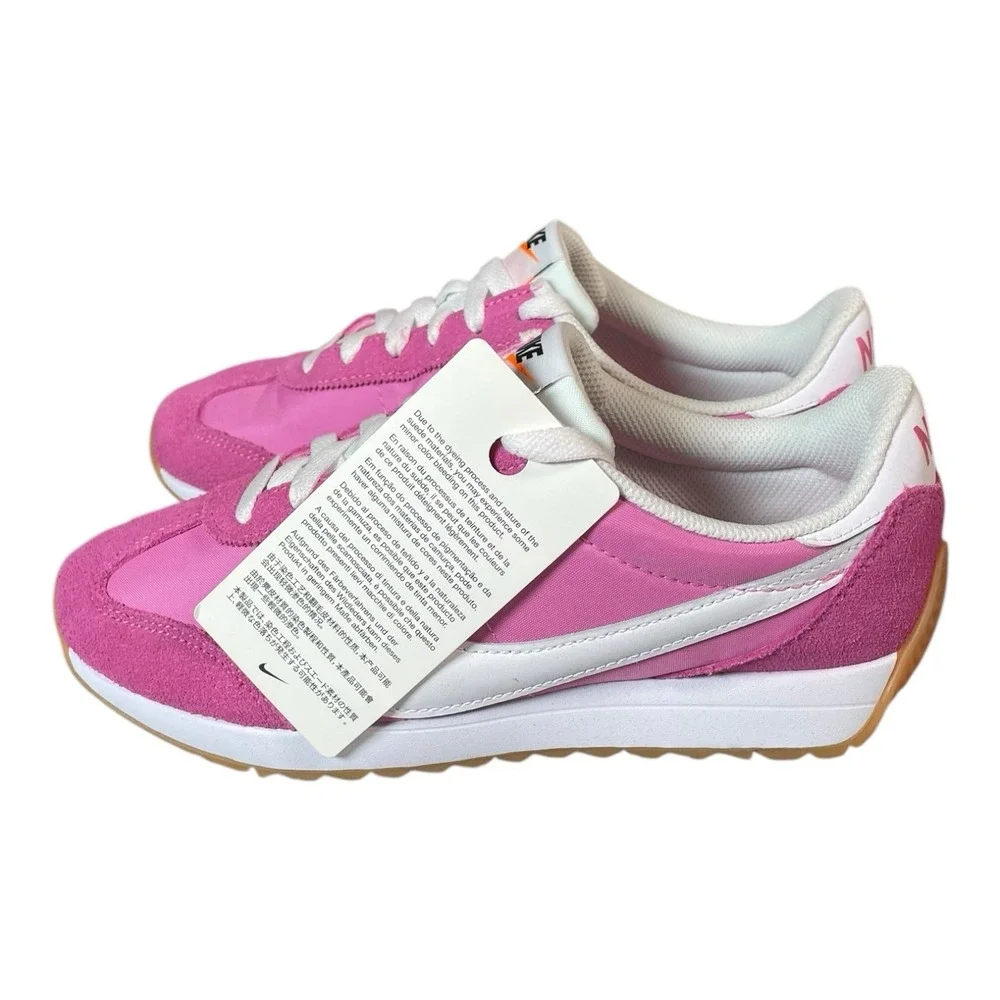 Nike Women's Pink White Cortez-Style Athletic Shoes - Picture 3 of 11